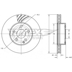 stabdžių diskas (1vnt)
                                TOMEX Brakes                                                TX74-08,