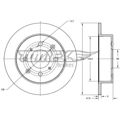 stabdžių diskas (1vnt)
                                TOMEX Brakes                                                TX72-32,