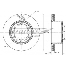 stabdžių diskas (1vnt)
                                TOMEX Brakes                                                TX73-44,