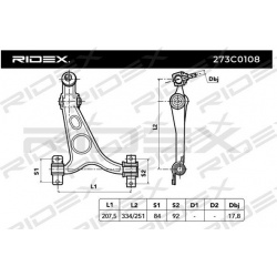 pakabos svirtis
                                RIDEX                                273C0108, Nenurodytas gamintojas, 273C01