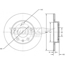 stabdžių diskas (1vnt)
                                TOMEX Brakes                                TX72-65, TOMEX Brakes, T