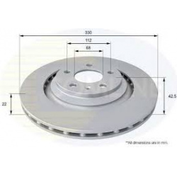 Stabdžių diskas (1VNT), galinis
COMLINE ADC1483V, COMLINE, A