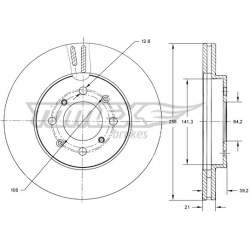 stabdžių diskas (1vnt)
                                TOMEX Brakes                                                TX73-81,