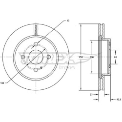stabdžių diskas (1vnt)
                                TOMEX Brakes                                                TX72-66,