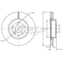 stabdžių diskas (1vnt)
                                TOMEX Brakes                                                TX72-77,
