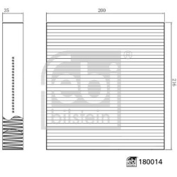 filtras, salono oras
                                FEBI BILSTEIN                                                180014, FEB