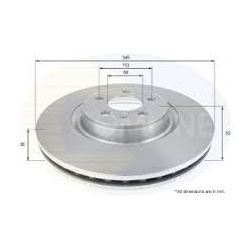 Stabdžių diskas (1VNT), priekis
                                COMLINE                                ADC2612V, COMLINE, A