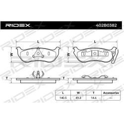 stabdžių trinkelių rinkinys, diskinis stabdys
                                RIDEX                                402B038
