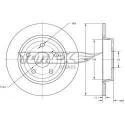 stabdžių diskas (1vnt)
                                TOMEX Brakes                                                TX73-21,