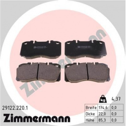 stabdžių trinkelių rinkinys, diskinis stabdys
                                ZIMMERMANN                                  