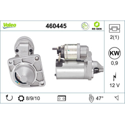 starteris VALEO RE-GEN REMANUFACTURED
                                                460445, VALEO, 460445, auto detalė