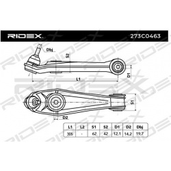 pakabos svirtis
                                RIDEX                                273C0463, Nenurodytas gamintojas, 273C04