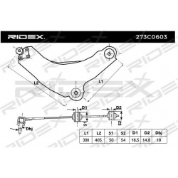 pakabos svirtis
                                RIDEX                                                273C0603, Nenurodytas ga