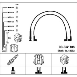 uždegimo laido komplektas
NGK RC-BW1108, NGK, RC-BW1108, auto
