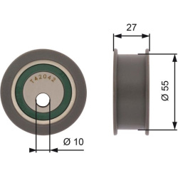 įtempiklio skriemulys, paskirstymo diržas PowerGrip™
                                GATES                               