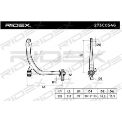 pakabos svirtis
                                RIDEX                                273C0546, Nenurodytas gamintojas, 273C05