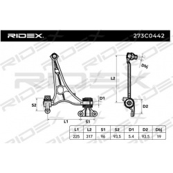 pakabos svirtis
                                RIDEX                                273C0442, Nenurodytas gamintojas, 273C04