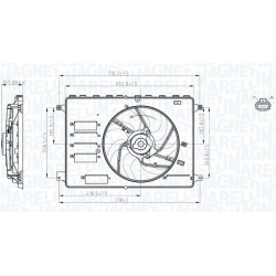ventiliatorius, radiatoriaus
                                MAGNETI MARELLI                                069422761010, MAG