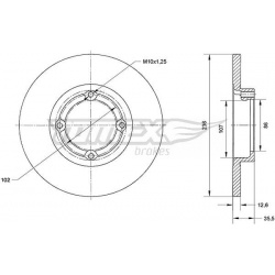 stabdžių diskas (1vnt)
                                TOMEX Brakes                                TX70-33, TOMEX Brakes, T