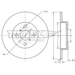 Stabdžių diskas
TOMEX Brakes TX72-29, TOMEX