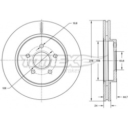 stabdžių diskas (1vnt)
TOMEX Brakes TX72-27,