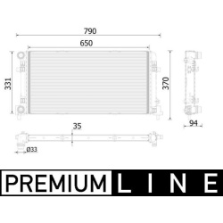 radiatorius, variklio aušinimas BEHR *** PREMIUM LINE ***
                                MAHLE                             