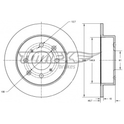 stabdžių diskas (1vnt)
TOMEX Brakes TX72-18,