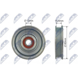 įtempiklio skriemulys, V formos rumbuotas diržas
                                NTY-SPEC                                  
