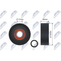 įtempiklio skriemulys, V formos rumbuotas diržas
                                NTY-SPEC                                  