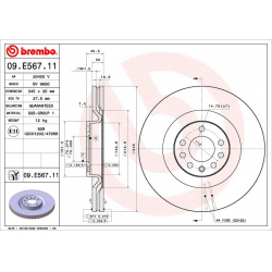 stabdžių diskas (1vnt) PRIME LINE - UV Coated
                                BREMBO                                       