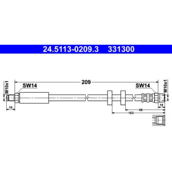 Stabdžių žarnelė
                                ATE                                                24-5113-0209-3, ATE, 