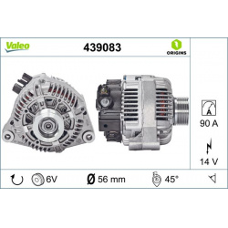 kintamosios srovės generatorius VALEO ORIGINS NEW OE TECHNOLOGY
                                                439083, VALE