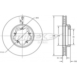 stabdžių diskas (1vnt)
                                TOMEX Brakes                                TX73-11, TOMEX Brakes, T