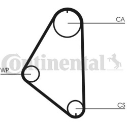 paskirstymo diržas
                                CONTINENTAL CTAM                                                CT558, CO