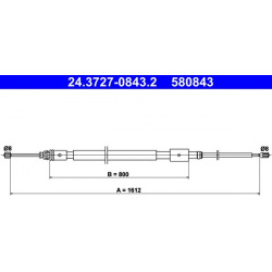 trosas, stovėjimo stabdys
                                ATE                                24-3727-0843-2, ATE, 24-3727-08