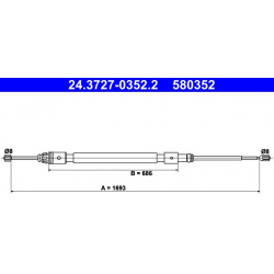 trosas, stovėjimo stabdys
                                ATE                                24-3727-0352-2, ATE, 24-3727-03