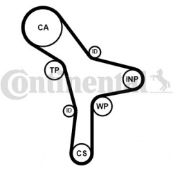 paskirstymo diržas
                                CONTINENTAL CTAM                                                CT1176, C