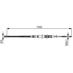 trosas, stovėjimo stabdys
                                BOSCH                                                1 987 482 124