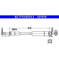 stabdžių žarnelė
                                ATE                                                83-7713-0374-3, ATE, 