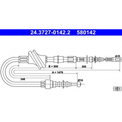 trosas, stovėjimo stabdys
                                ATE                                                24-3727-0142-2,
