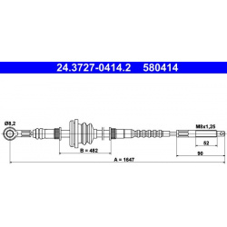 trosas, stovėjimo stabdys
ATE 24-3727-0414-2,
