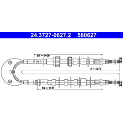 trosas, stovėjimo stabdys
                                ATE                                24-3727-0627-2, ATE, 24-3727-06