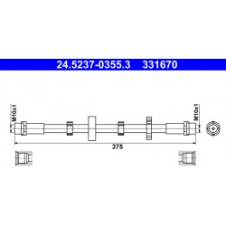 stabdžių žarnelė
                                ATE                                                24.5237-0355.3, ATE, 