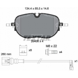 stabdžių trinkelių rinkinys, diskinis stabdys
                                TEXTAR                                264080