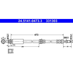 stabdžių žarnelė
                                ATE                                                24-5141-0473-3, ATE, 