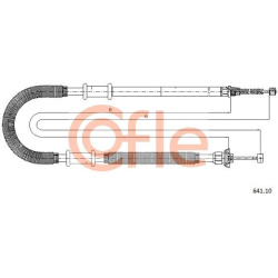 trosas, stovėjimo stabdys
                                COFLE                                                92.641.10, Ne