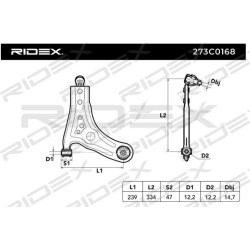 pakabos svirtis
                                RIDEX                                273C0168, Nenurodytas gamintojas, 273C01