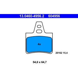 stabdžių trinkelių rinkinys, diskinis stabdys
                                ATE                                         