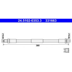 stabdžių žarnelė
                                ATE                                                24.5102-0353.3, ATE, 