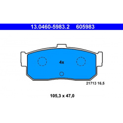 stabdžių trinkelių rinkinys, diskinis stabdys
                                ATE                                         